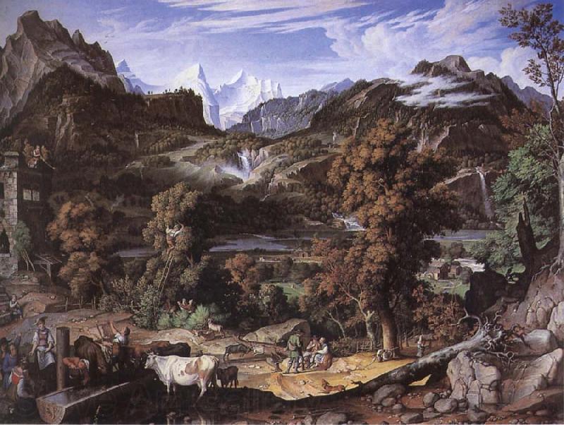 Joseph Anton Koch Swiss Landscape France oil painting art